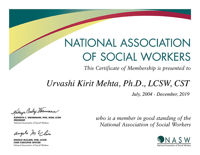 Certificate National Association of Social Workers